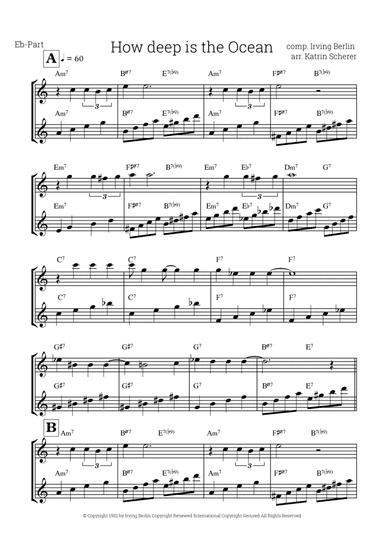 How Deep Is The Ocean (how High Is The Sky) (arr. Katrin Scherer)