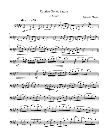 Cello Caprice No. 7 (Uranus) in C minor)