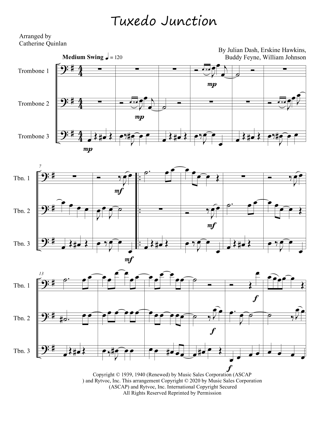 Tuxedo Junction (arr. Catherine Quinlan)