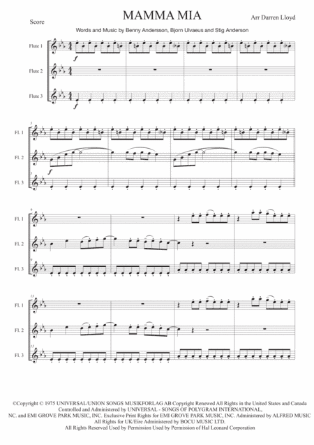 Mamma Mia (arr. Darren Lloyd)