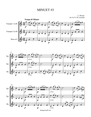 Minuet #3 (arr. Nick Lacanski)