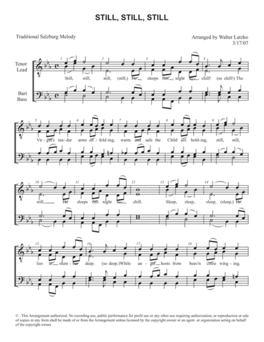 Still Still Still (arr. Walter Latzko)