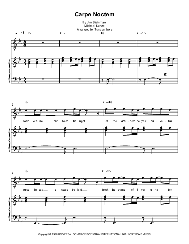 Carpe Noctem (arr. Tunescribers)