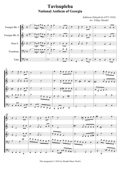 National Anthem of Georgia (arr. Fillipe Mendel)