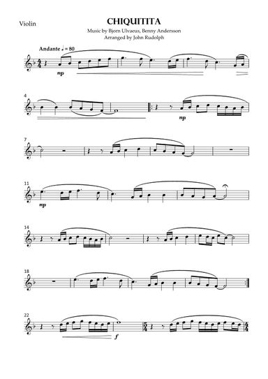Chiquitita (arr. John Rudolph)