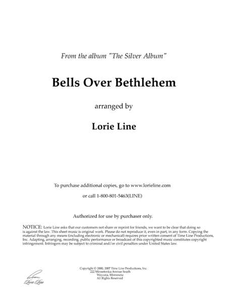 Bells Over Bethlehem (arr. Lorie Line)