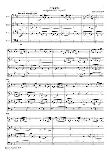 Andante (arr. Edition Maulwurf)