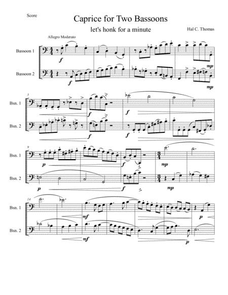 Caprice for two Bassoons