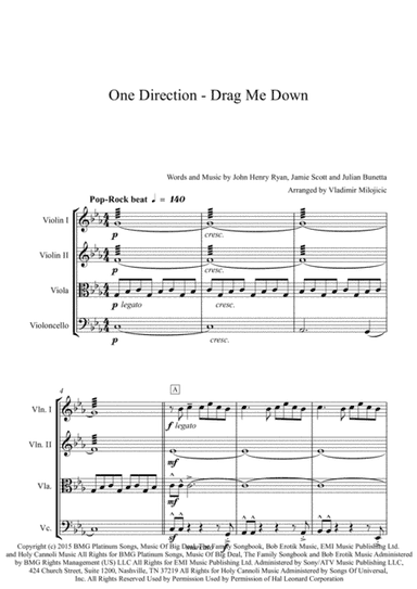Drag Me Down (arr. Vladimir Milojicic)
