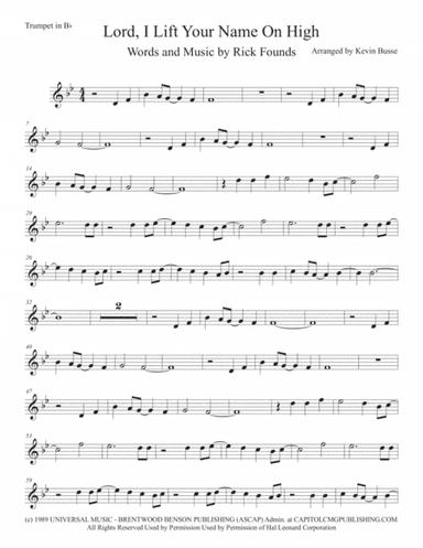 Lord, I Lift Your Name On High (arr. Kevin Busse)