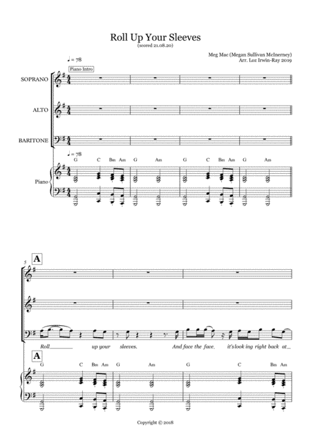 Roll Up Your Sleeves (arr. Loz Irwin-Ray)