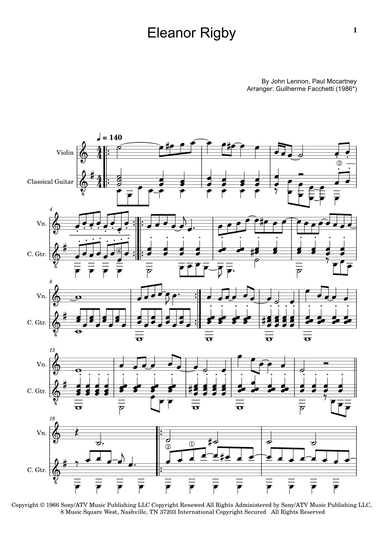 Eleanor Rigby (arr. Guilherme Facchetti)