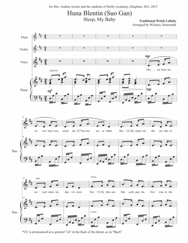 Huna Blentin (Suo Gan) (arr. Whitney Simmonds)