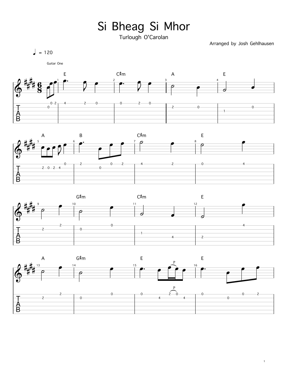 Si Bheag Si Mhor (arr. Josh Gehlhausen)
