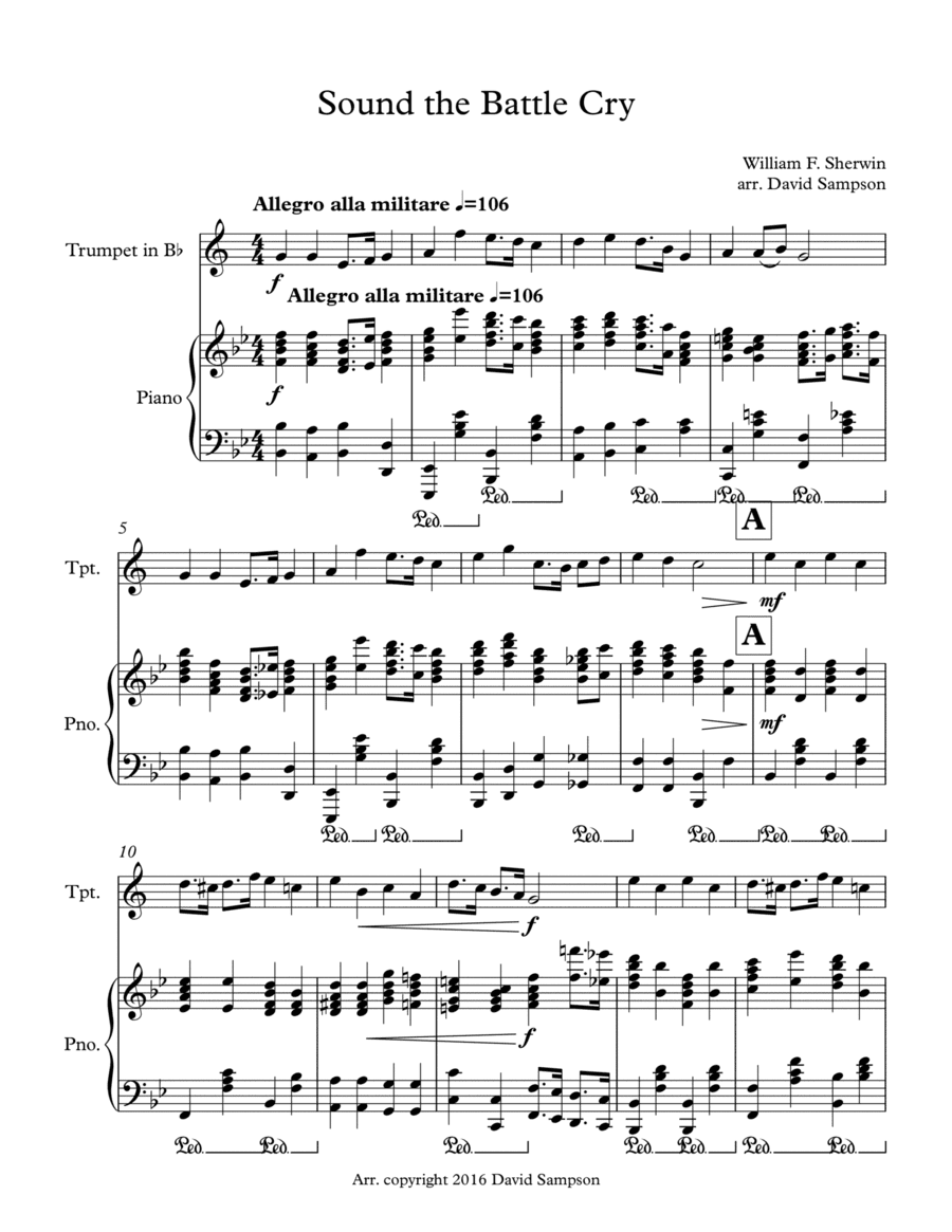 Sound the Battle Cry (arr. David M. Sampson)
