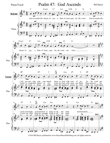Psalm 47:  God Ascends - Piano/Vocal
