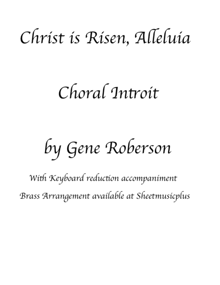 Christ is Risen Alleluia SATB