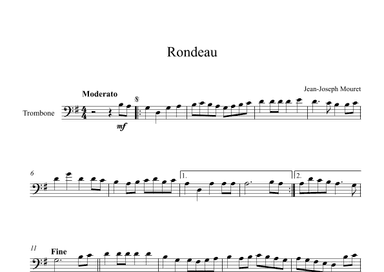 Rondeau - Jean-Joseph Mouret (Trombone) (arr. Digital Book Music)