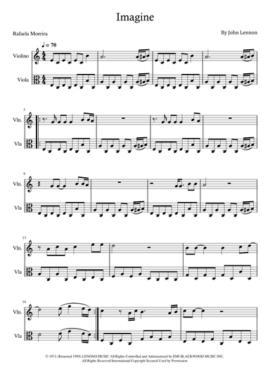 Imagine (arr. Rafaela Moreira)