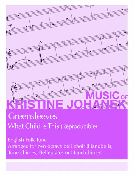 Greensleeves (What Child Is This) Reproducible (arr. Kristine Johanek)