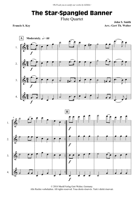 The Star-Spangled Banner (arr. Gert Th. Walter)