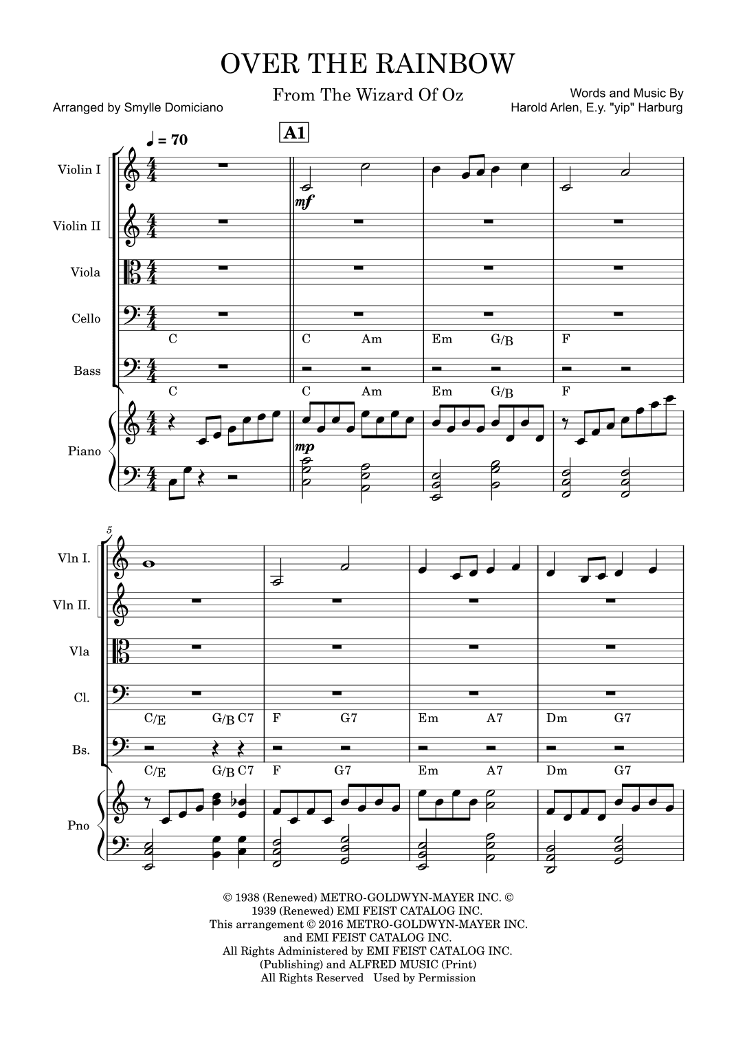 Over The Rainbow (arr. Smylle Domiciano)