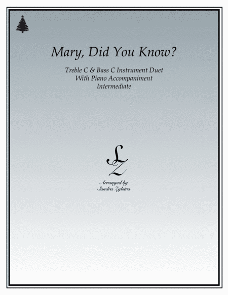 Mary, Did You Know? (arr. Sandra Zylstra)