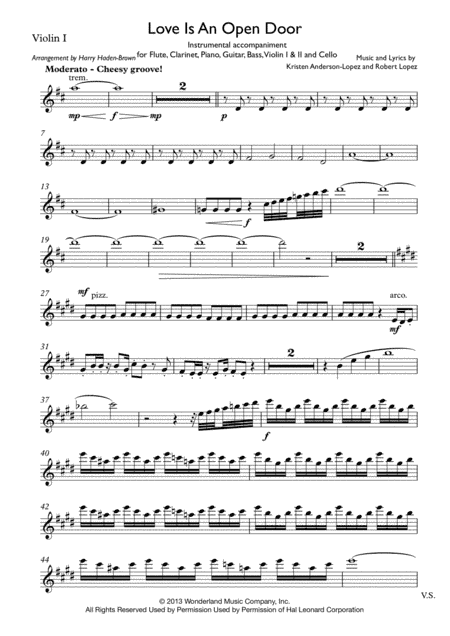 Love Is An Open Door (arr. Harry Haden-Brown)