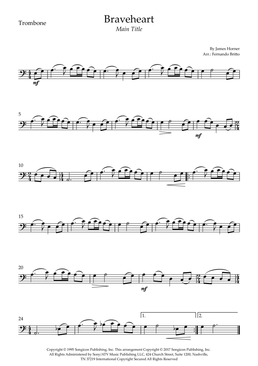 Braveheart - Main Title (arr. Fernando Britto)