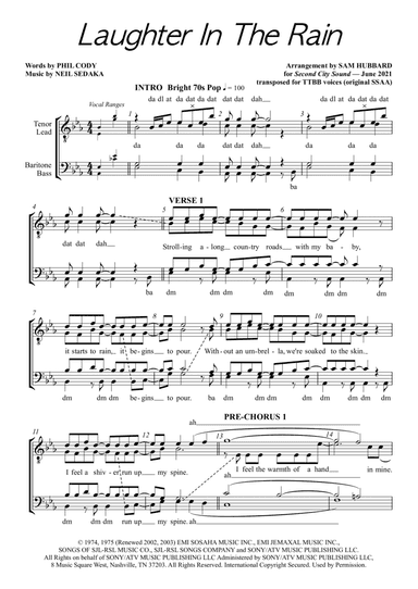 Laughter In The Rain (arr. Sam Hubbard)