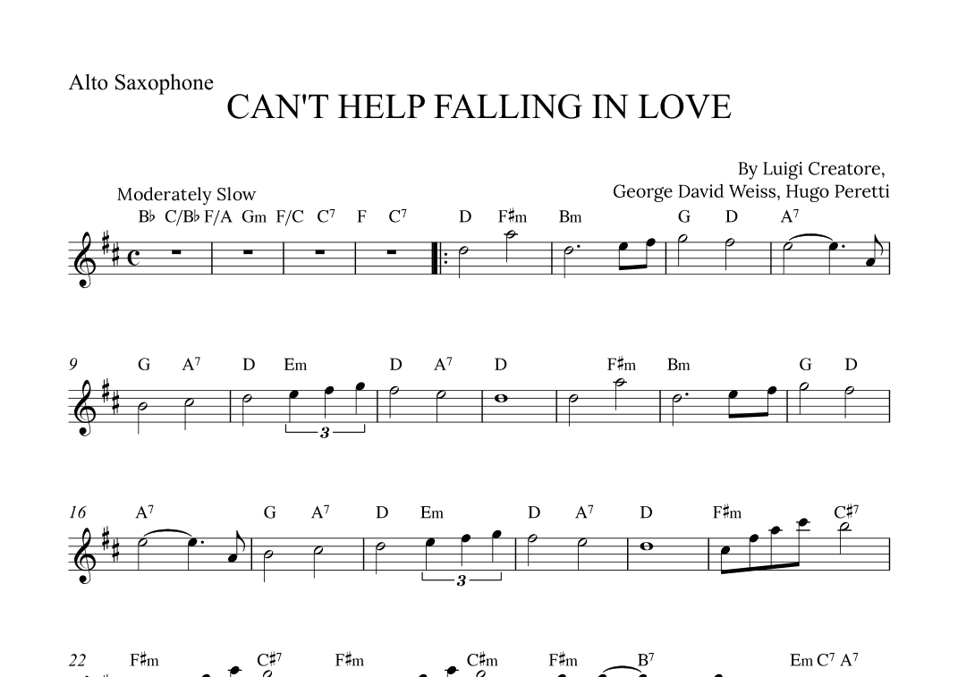 Can't Help Falling In Love (arr. Alex Nunes Rodrigues)