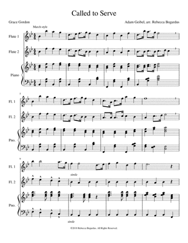 Called to Serve (arr. Rebecca Bogardus)