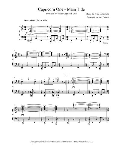 Capricorn One Main Title (arr. Joel Everett)