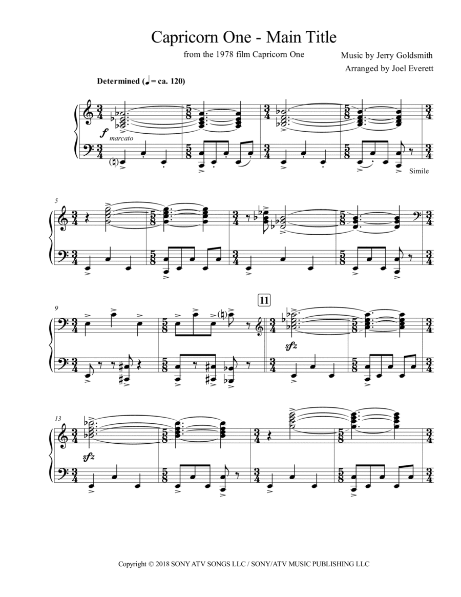 Capricorn One Main Title (arr. Joel Everett)