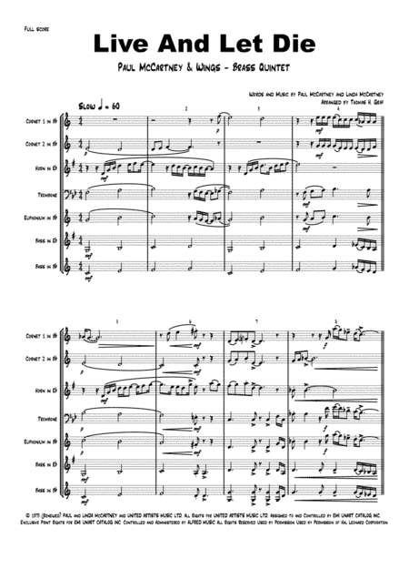 Live And Let Die (arr. Thomas H. Graf)