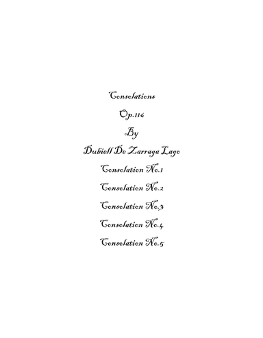 Five Consolations Suite