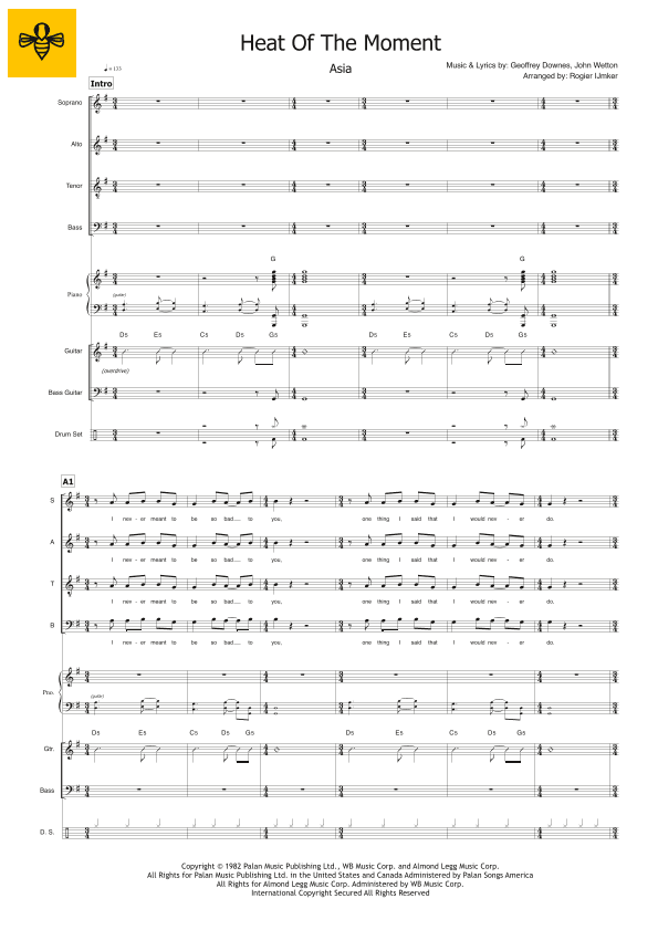 Heat Of The Moment (arr. Rogier Ijmker)