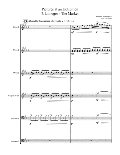 Pictures at an Exhibition 7. Limoges - The Market (arr. Erik Cole)