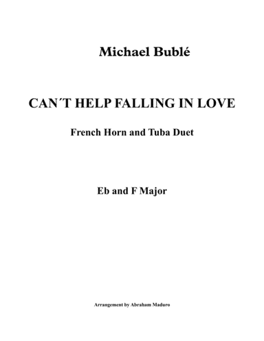 Can't Help Falling In Love (arr. Abraham Maduro)