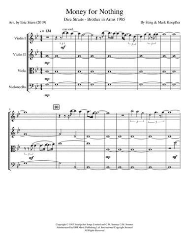 Money For Nothing (arr. Eric Stern)