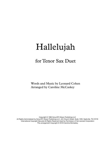 Hallelujah (arr. Caroline McCaskey)