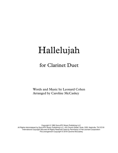 Hallelujah (arr. Caroline McCaskey)