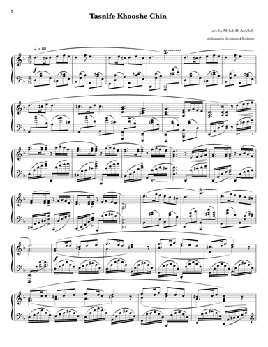 Tasnife Khooshe Chin (arr. for Piano) (arr. Mehdi D. Ardebili)
