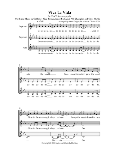 Viva La Vida (arr. Anne Dargue)