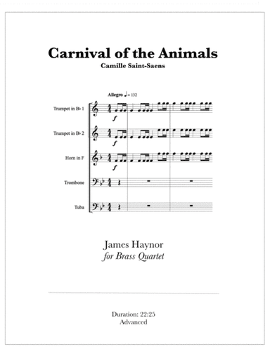 Carnival of the Animals for Brass Quintet (arr. James Haynor)
