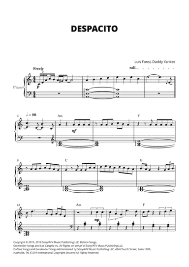 Despacito (arr. Cadenza Editions)
