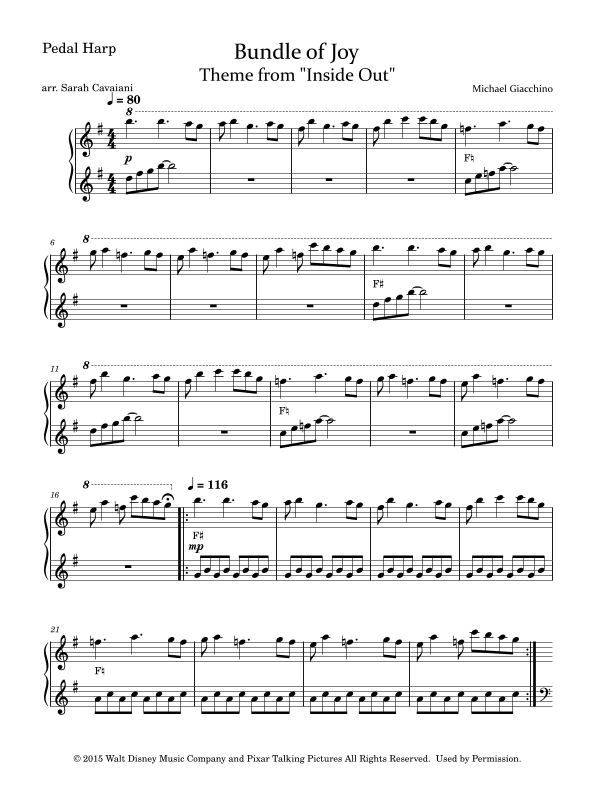 Bundle Of Joy (arr. Sarah Cavaiani)
