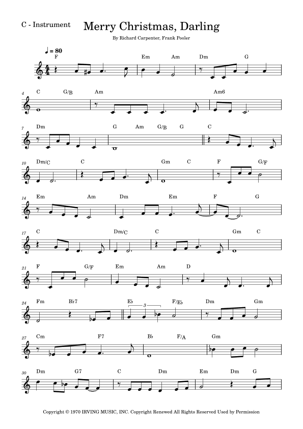 Merry Christmas, Darling (arr. Fabio Eduardo de Oliveira)