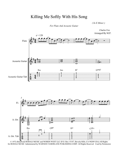 Killing Me Softly With His Song (arr. Milorad Petrovic)