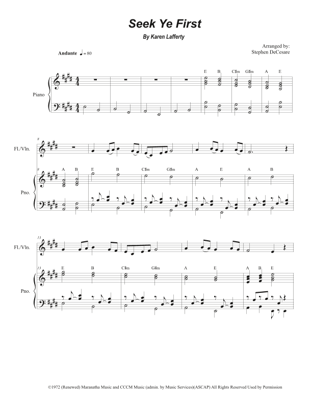 Seek Ye First (arr. Stephen DeCesare)